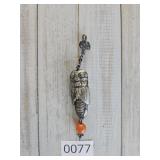 Antique Silver Qing Dynasty Cicada Pendant