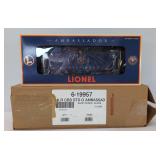 Lionel O Gauge two 19957 and one 19959 Ambassador cars in box