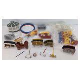 Circus wagons, rings, lion act cage, calliope, popcorn, More