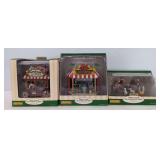 Lemax Village Collection 83677 Candy Apple Stand, 83680 Petting Zoo, 73647 Cotton Candy Stand