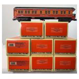 Lionel O Gauge 19019 x2, 19023, 19024, 19025 x2, 19026 x2 Southern Pacific Madison heavyweights in box