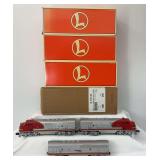 Lionel O Gauge TrainMaster CMD Santa Fe F3 A-B-A 18128 2343P, 18134 2343T, 18136 2343C w/RS in boxes