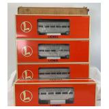 Lionel O Gauge 19180 Santa Fe Surfliner alum. pass. 4-pack in shipper