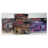 Lionel O Gauge 12718, 12744, 12744, 12773 building kits layout scenery in boxes