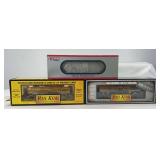 O Gauge freight Williams Alcoa hopper, Rail King 30-7315 DRG tank, 30-8102 DRG tank in box