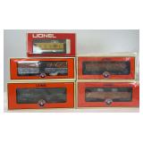 Lionel O Gauge 9166, 26198, 26306, 36736, 81675 mixed freight trains in box