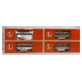 Lionel O Gauge Rio Grande 15" alum. pass. cars in box 39114-39117