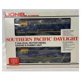 Lionel O Gauge 18117 Santa Fe F-3 A-A diesel units in box Blue & Yellow