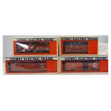 Lionel Lines O Gauge 9239 caboose, 5733 bunk car, 6313 tank, 9849 billboard reefer in box