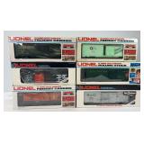 Lionel O Gauge 6438, 5709, 16639, 19218, 9401, 9402 freight trains in original boxes