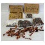Postwar Lionel O Gauge Super O two hundred eighty-four 31-7 power blade connectors, twenty-eight 62 power lockons, pins, MORE