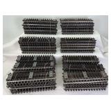 One hundred sections of postwar Lionel No. 32 Super O gauge straight track, all inspected