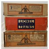 Prewar Lionel Standard gauge original boxes 515, 513 yellow and 512 Peacock