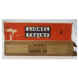 Postwar Lionel O Gauge 2343P-S.F. X and 2343T Santa Fe EMD F-3 A-A diesel locomotive original boxes