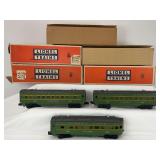 Postwar Lionel O Gauge 2400 Maplewood, 2401 Hillside, 2402 Chatham in original boxes