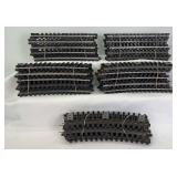 Forty-six sections of postwar Lionel No. 32 Super O gauge straight track, all inspected