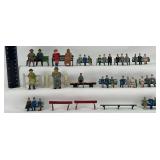 Collection of Cast Metal Figures and Benches - Possibly Britains LTD.