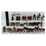 Collection of Cast Metal Toy Animals