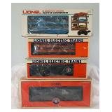 Modern Lionel O Gauge 19505, 5720, 9216 and 27408 freight trains in original boxes