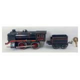 Prewar Karl Bub O Gauge 4600 0-4-0 key wind clockwork steam locomotive and tender