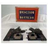 Prewar Lionel O Gauge O11 Non-Derailing distant control switches in original box w/222 controllers