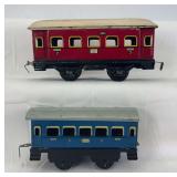 Group of two unmarked Western Germany O Gauge passenger coaches 5201 2nd-3rd class