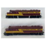 HO Scale Athearn Wisconsin Central EMD F-45 diesel locomotives 6650 powered and 6654 dummy
