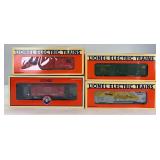 Modern Lionel O Gauge 19258 RI 6464, 19259 WP 6464, 19260 WP 6464 and 36573 SP7S Sq Window caboose in boxes