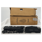 Postwar Lionel O Gauge 1946 726 2-8-2 steam locomotive & 2426W 12 wheel whistle tender