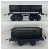 Prewar Bing O Gauge 4 & 8 wheel side dumping coal ore ballast freight train cars