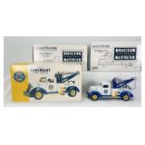 Eastwood 19-0104 1951 Ford F-6 1:34, 19-0108 1952 GMC C.O.E. 1:34, First Gear 19-2569 Chevrolet Super Service 1:30