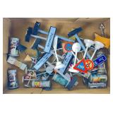 Marx Dinky Toys European/German street and road signs, town name signs, kiosks, phone booth, MORE