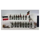 Elastolin Lineol Durolin German Soldiers and Band Players Members officers wounded