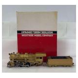 Brass HO Scale Olympia Westside Model Company 4-4-2 steam locomotive and tender in original box