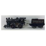 Prewar American Flyer O Gauge cast iron windup 0-4-0 No. 10 with American Flyer Line 120 tinplate tender w/brass key