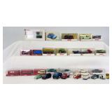 HO Scale 1:87 group of twenty-seven Wiking, Busch, Herpa, Preiser, BUB vehicles