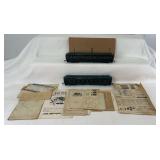 Prewar American Flyer A.C. Gilbert HO Gauge; two 8302 coaches with HO/OO gauge literature, instructions
