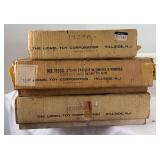 Postwar Lionel O Gauge Outfit No. 11520, 11540-500 and 11550 set boxes EMPTY