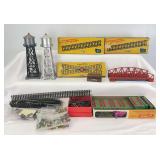 HO Scale Fleischmann track x31 straight, crossover x1, 6940 x11, 6941 x2, water towers x2, More