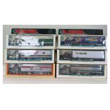 Modern Lionel O Gauge 12836, 12837, 12865, 12923, 29271, 52021 Tractors and Trailers in boxes