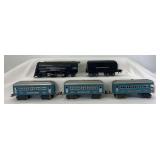 Prewar Lionel O Gauge 1937 Sears set 49F5974 264-E 2-4-2 steam loco and tender 609, 609, 611 passenger cars