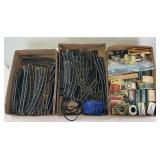 HO Scale lot of truck assemblies, trim, track, switches, transformer, crossover, rerailer, Central Valley, Life-Like, Atlas,
