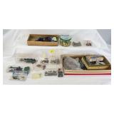 Lot of smaller gauge pieces and parts for toy train railroad layout