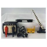 Postwar Lionel O Gauge 1033 90 Watts transformer w/orig cord, 252, tender frame, General Models speeder