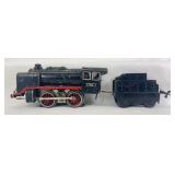 Karl Bub K.B.N. Foreign O Gauge electric lithograph tinplate steam locomotive and tender