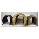 Prewar Lionel O/Standard Gauge tunnels 119, illuminated tunnel, European made tin tunnel