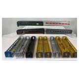 Group of 12 modern MTH O Gauge passenger car bodies, 2 with roofs