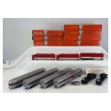 Postwar Lionel HO Gauge The Texas Special F3 A-B-A passenger set in boxes 0566, 0576, 0566, 0705, 0706, 0706, 0707