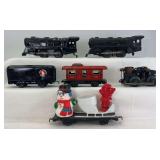 Marx O Gauge 898 0-4-0 electric steam loco, 0-4-0 keywind steam loco, tender, 556, electric 0-4-0 motor