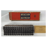 Postwar Lionel O Gauge Super O No. 48 insulated straight track sections in original box with sealed envelope